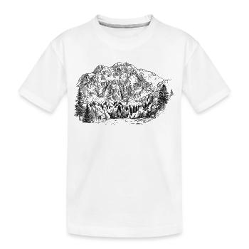 Schermberg Silhouette Hetzau Totes Gebirge Design - T-shirt bio Premium Enfant - blanc - Devant