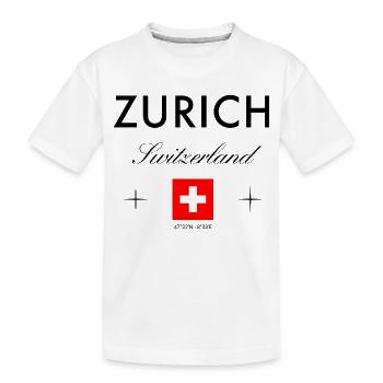 Zurich, Suisse Coordonnées Souvenir de voyage - T-shirt bio Premium Enfant - blanc - Devant