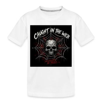 Pris dans la toile du crâne - T-shirt bio Premium Enfant - blanc - Devant