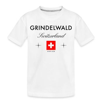 Grindelwald, Suisse, Coordonnées Souvenir de voyage - T-shirt bio Premium Enfant - blanc - Devant