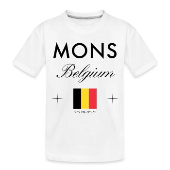 Mons Belgium Coordine le souvenir de voyage - T-shirt bio Premium Enfant - blanc - Devant