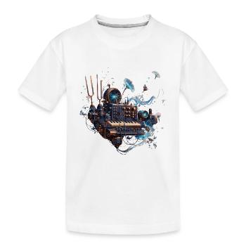 Synthétiseur mécanique céleste - T-shirt bio Premium Enfant - blanc - Devant