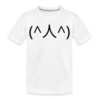 Émotique (^人^) de supplication merci Kaomoji - T-shirt bio Premium Enfant - blanc - Devant