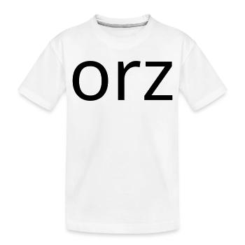 orz emoticon désespoir ASCII classique - T-shirt bio Premium Enfant - blanc - Devant