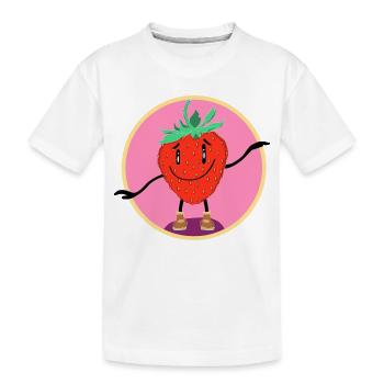 Fraise dansante - T-shirt bio Premium Enfant - blanc - Devant