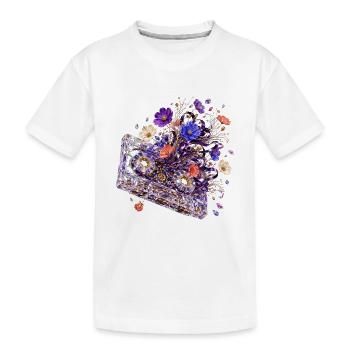 Cassette botanique analogique - T-shirt bio Premium Enfant - blanc - Devant
