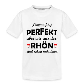 Doppelrote Rhön Zacken auf Schwarz - Kinder Premium Bio T-Shirt - Weiß - Vorne
