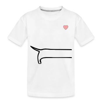 Dos de chien minimaliste - T-shirt bio Premium Enfant - blanc - Devant