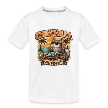 Club Chinchilla Chill | Chemise rétro drôle - T-shirt bio Premium Enfant - blanc - Devant