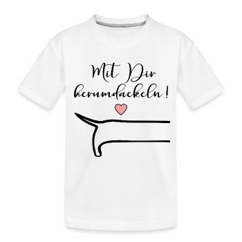 Freundschaft Herumdackeln Dackel - Kinder Premium Bio T-Shirt - Weiß - Vorne