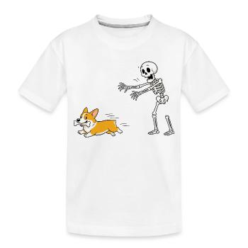 Halloween, Cprgi, Skelett - Kinder Premium Bio T-Shirt - Weiß - Vorne