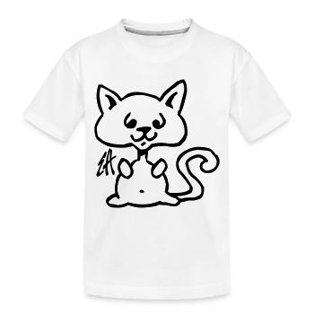 Chat - T-shirt bio Premium Enfant - blanc - Devant