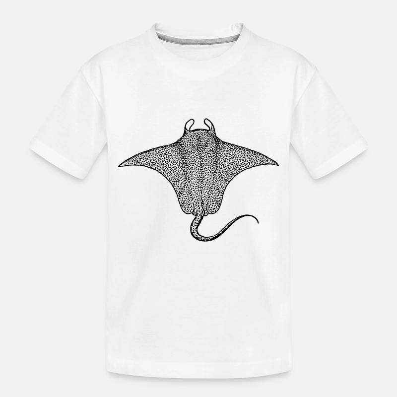 Rochen - Kinder Premium Bio T-Shirt - Weiß
