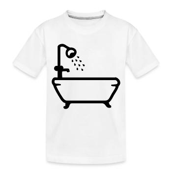 Baignoire - Douche - Line - T-shirt bio Premium Enfant - blanc - Devant