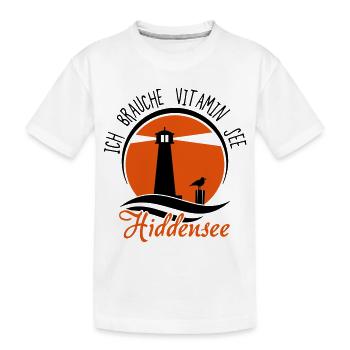 Vitamin See Hiddensee - Kinder Premium Bio T-Shirt - Weiß - Vorne