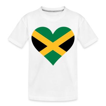 Ein Herz für Jamaika - Kinder Premium Bio T-Shirt - Weiß - Vorne