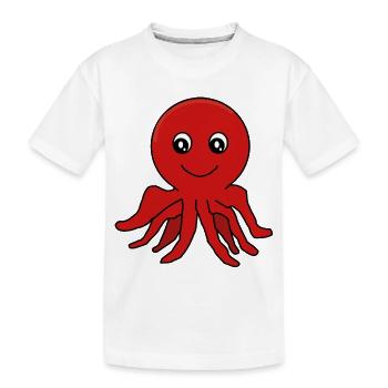 poulpe géant calmar, poulpe, calmar, poissons seiche - T-shirt bio Premium Enfant - blanc - Devant