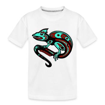 Tribal Chameleon animaux reptiel enfants idée cadeau - T-shirt bio Premium Enfant - blanc - Devant