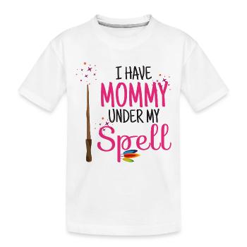 I Have Mommy Under My Spell - Halloween Zauber - Kinder Premium Bio T-Shirt - Weiß - Vorne