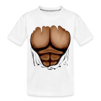 Déchiré Musculaires, musculaires, de la poitrine - T-shirt bio Premium Enfant - blanc - Devant