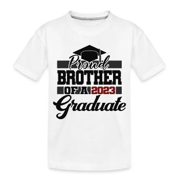 Fier frère d’un cadeau de fin d’études supérieures en 2023 - T-shirt bio Premium Enfant - blanc - Devant