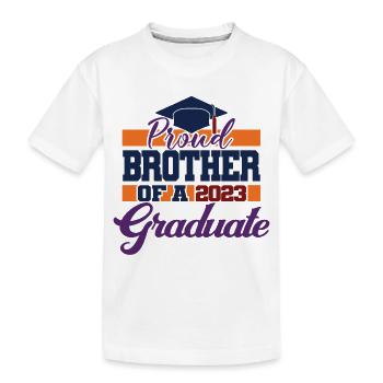 Fier frère d’un cadeau de fin d’études supérieures en 2023 - T-shirt bio Premium Enfant - blanc - Devant