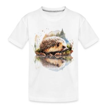 Petit hérisson, Animaux indigènes, Conservation de la nature, Jardin - T-shirt bio Premium Enfant - blanc - Devant