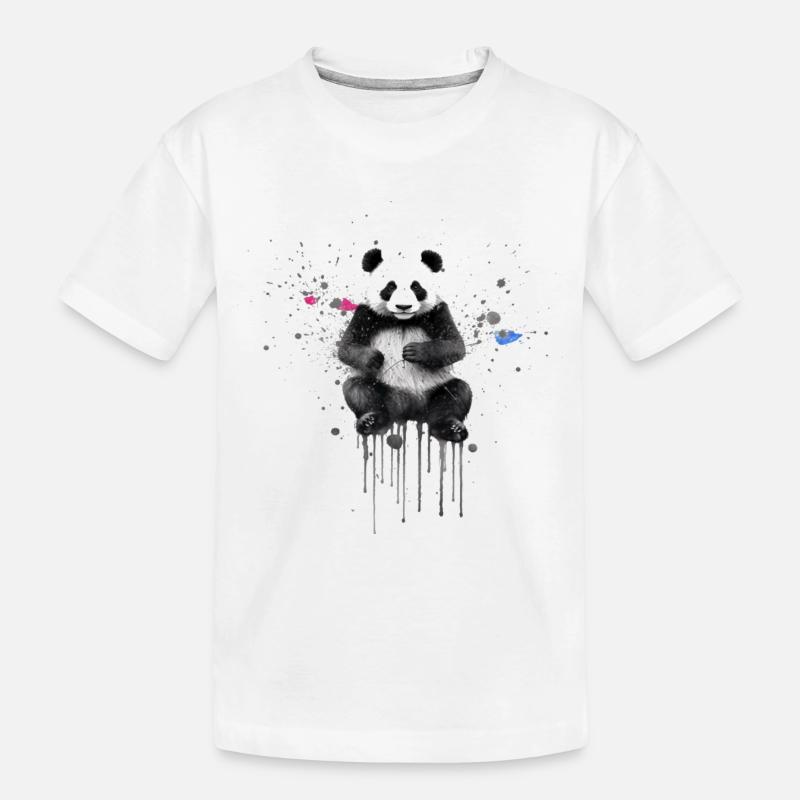 Graffiti de panda mignon - T-shirt bio Premium Enfant - blanc