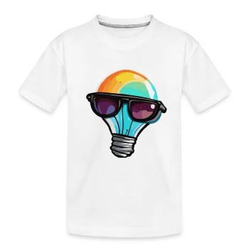 Ampoule / Ampoule / Luminosité / Lumière - T-shirt bio Premium Enfant - blanc - Devant