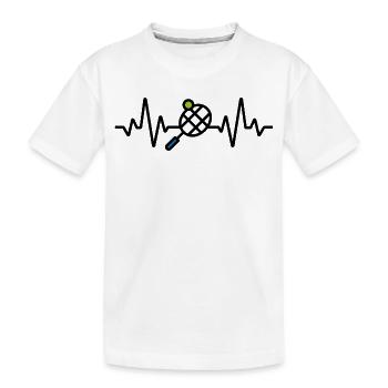 I love Tennis - Kinder Premium Bio T-Shirt - Weiß - Vorne