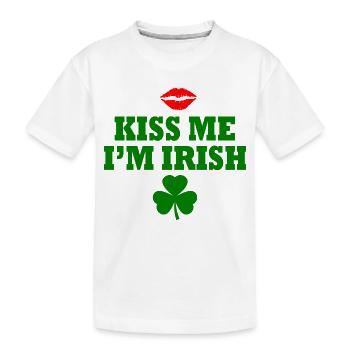 Kiss me im irish - Kinder Premium Bio T-Shirt - Weiß - Vorne