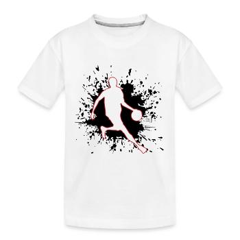 Player, Basketball, Streetball, Bball - Kinder Premium Bio T-Shirt - Weiß - Vorne