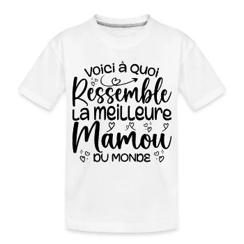 Cadeau Meilleure Mamou - Cadeau Super Mamou - T-shirt bio Premium Enfant - blanc - Devant
