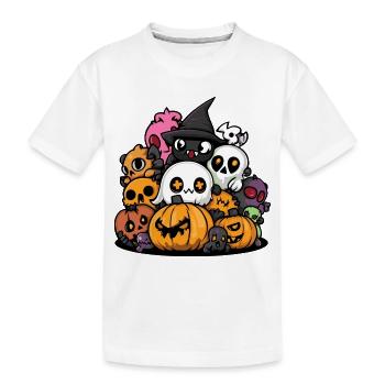 Halloween Party Figures - Kids' Premium Organic T-Shirt - white - Front