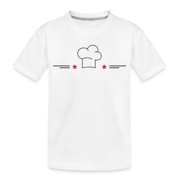 Toque de chef avec étoiles - T-shirt bio Premium Enfant - blanc - Devant