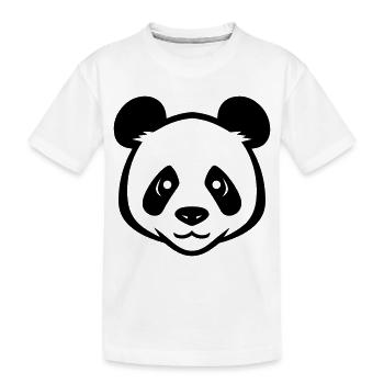 Tête de panda - T-shirt bio Premium Enfant - blanc - Devant