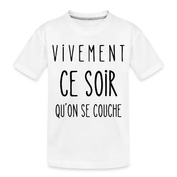 vivement ce soir - T-shirt bio Premium Enfant - blanc - Devant