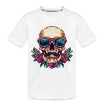 Skeleton Colorful - Kids' Premium Organic T-Shirt - white - Front