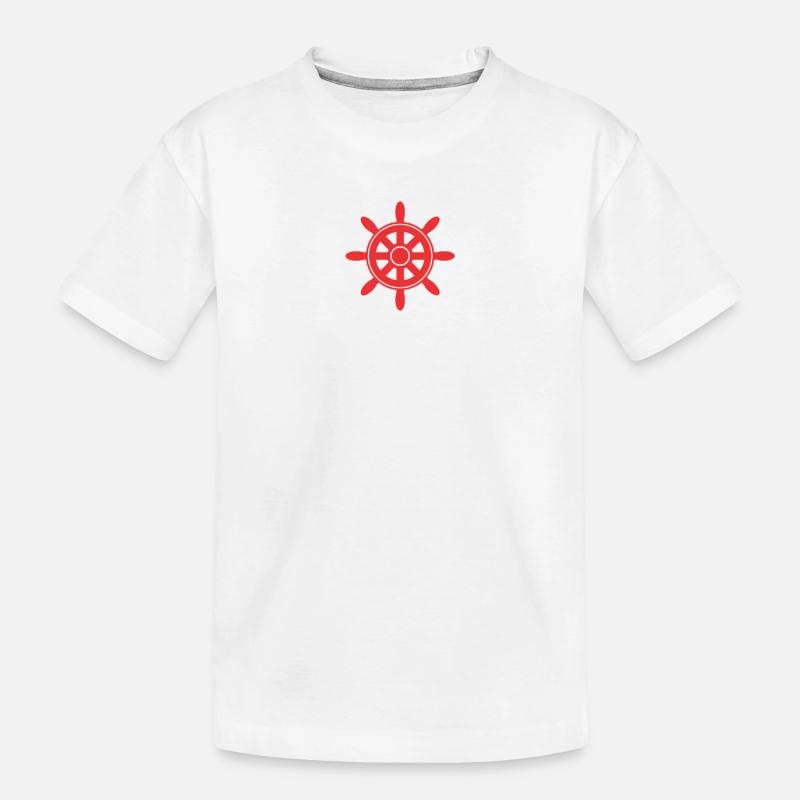 Segelboot Segelboot Skipper Boot - Kinder Premium Bio T-Shirt - Weiß
