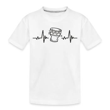 Djembe Percussion Africaine Rythme Musique Cœur - T-shirt bio Premium Enfant - blanc - Devant