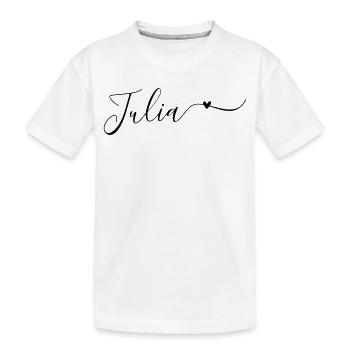 Julia Prénom Décoratif - T-shirt bio Premium Enfant - blanc - Devant