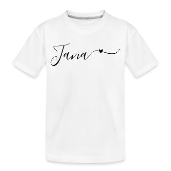Prénom Jana Prénom décoratif - T-shirt bio Premium Enfant - blanc - Devant