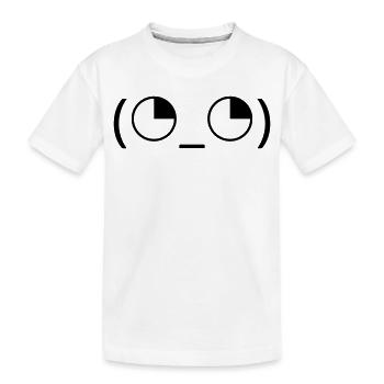 Émoticône des yeux au lever au ciel (◔_◔) regard agacé - T-shirt bio Premium Enfant - blanc - Devant