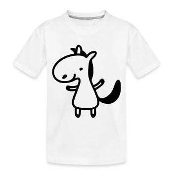 Poney - Line - T-shirt bio Premium Enfant - blanc - Devant