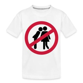 Küssen verboten - Kinder Premium Bio T-Shirt - Weiß - Vorne