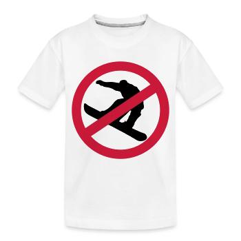 Anti Snowboard - Kinder Premium Bio T-Shirt - Weiß - Vorne