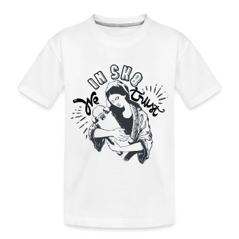 skate skateboard vierge marie religion cool fun - T-shirt bio Premium Enfant - blanc - Devant