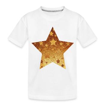 Étoile avec astérisque - Cadeau d’or idée cadeau - T-shirt bio Premium Enfant - blanc - Devant