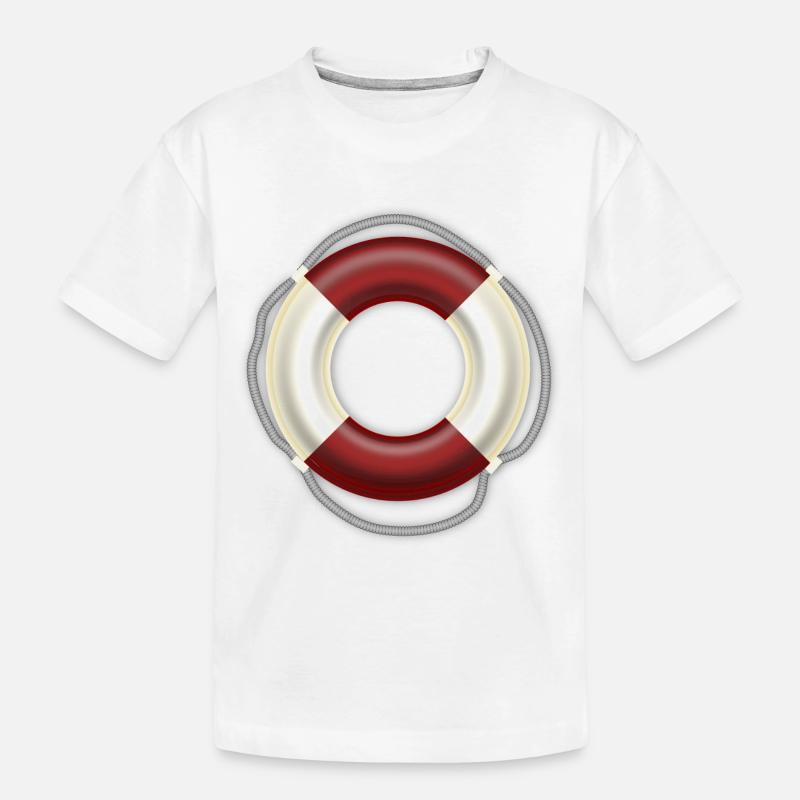 Rettungsring - Kinder Premium Bio T-Shirt - Weiß