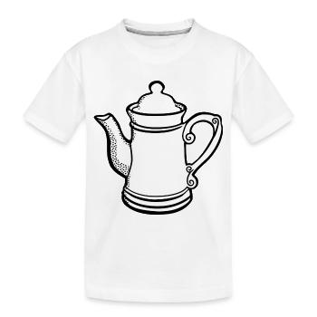tee tea breakfast breakfast coffee17 - Kids' Premium Organic T-Shirt - white - Front